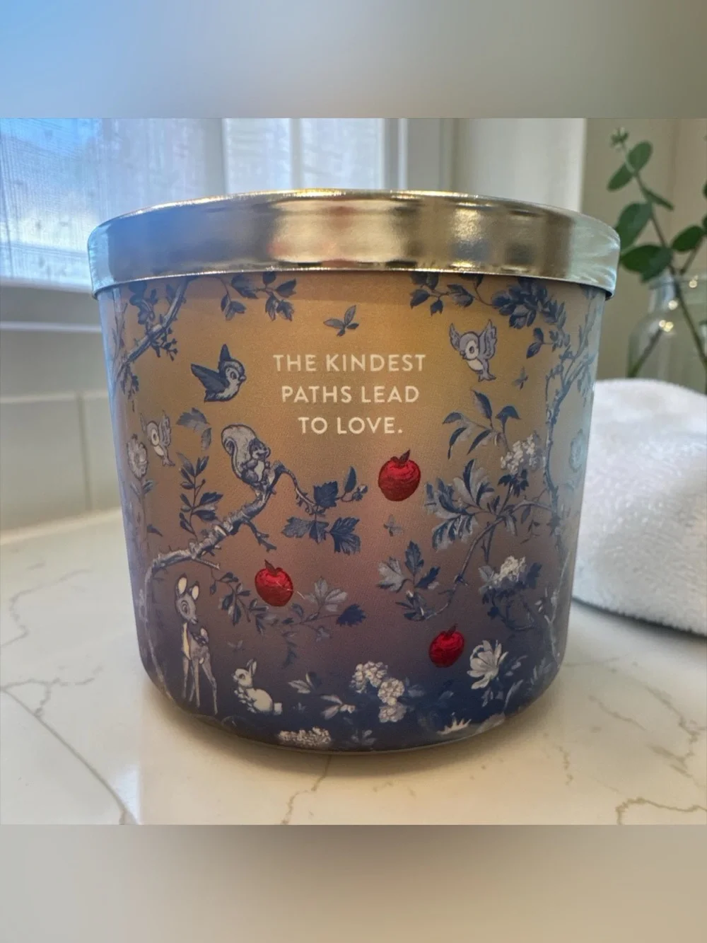 NWT Bath & Body Works Three Wick Snow White Princess Candle